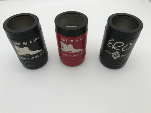 Standard Steel Laser Engraved Can Koozie w/Twist Off Top