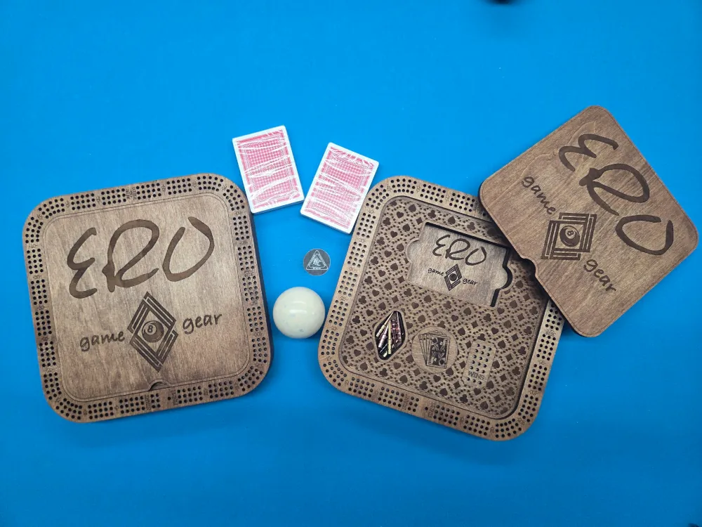 ero game gear engraved cribbage boards